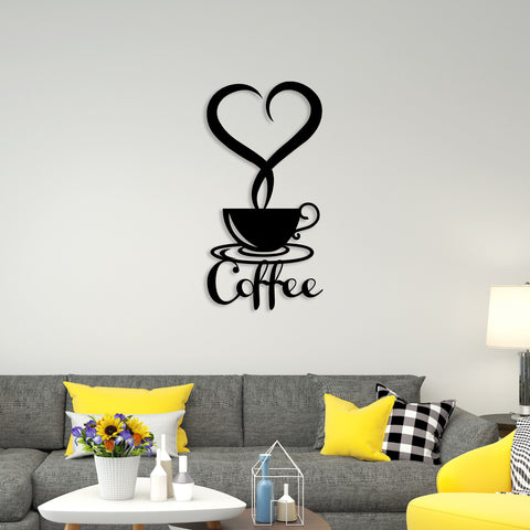 Coffee With Love Metal Wall Art