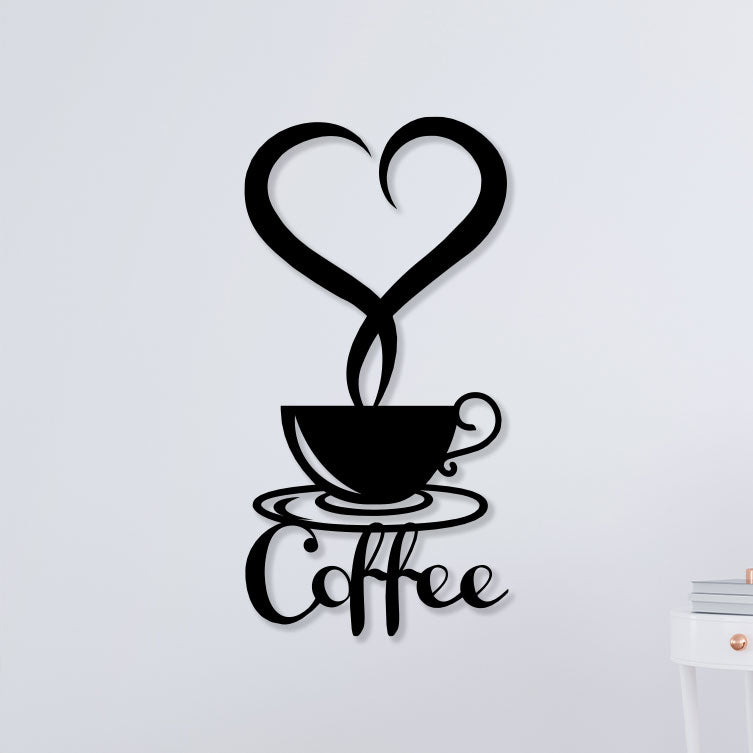 Coffee With Love Metal Wall Art