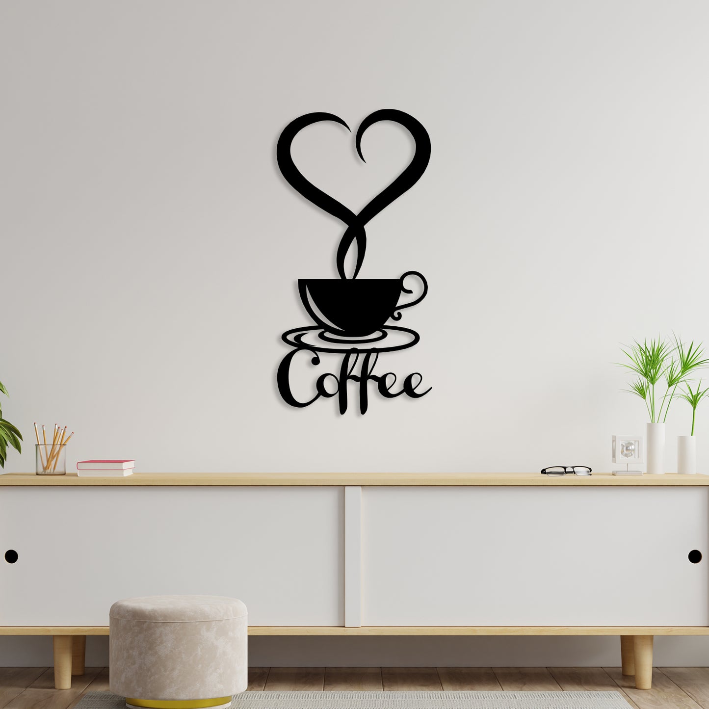 Coffee With Love Metal Wall Art