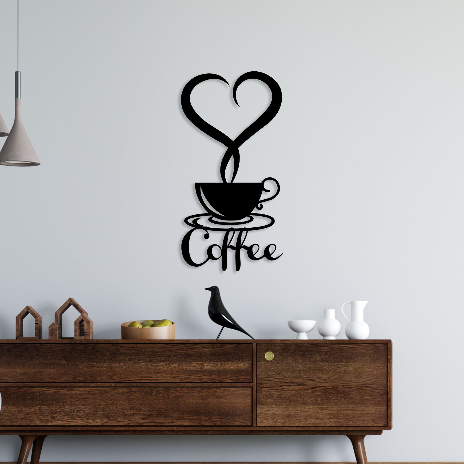 Coffee With Love Metal Wall Art