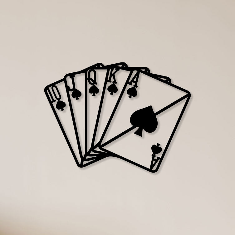 Playing Cards Metal Wall Art