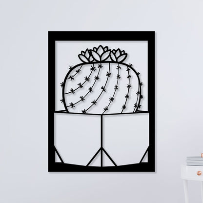 Elegant Cactus Metal Wall Art