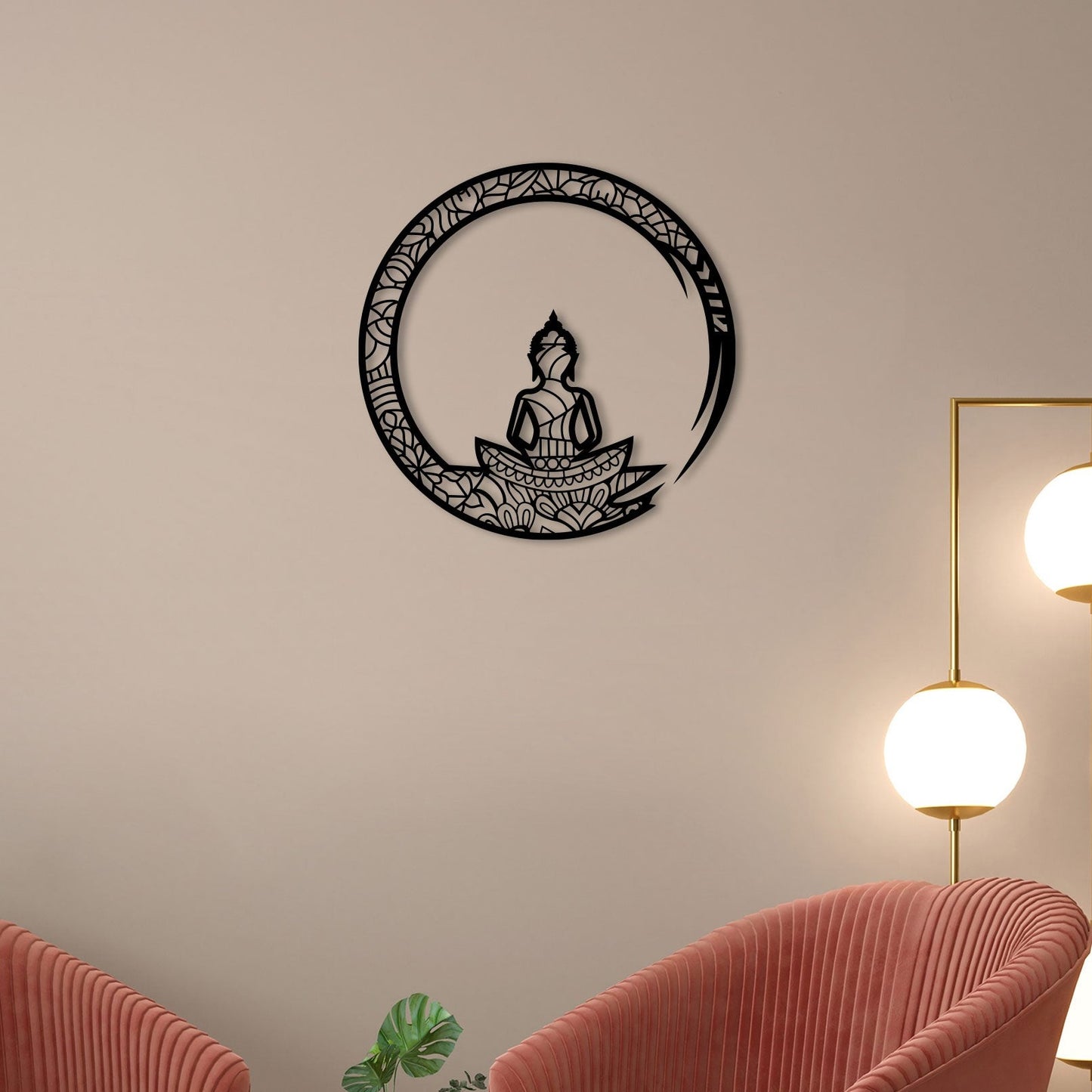 Buddha Worship Style Metal Wall Art 1