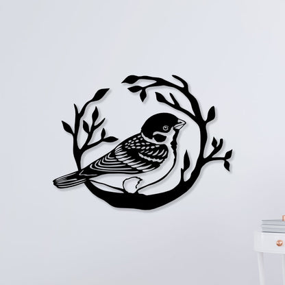 Alone Bird Metal Wall Art