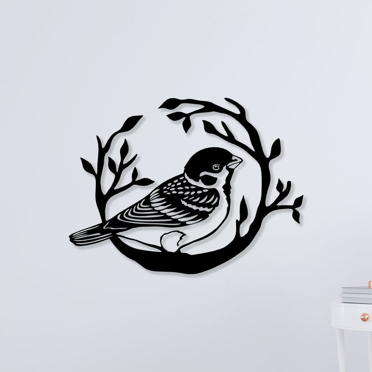 Alone Bird Metal Wall Art