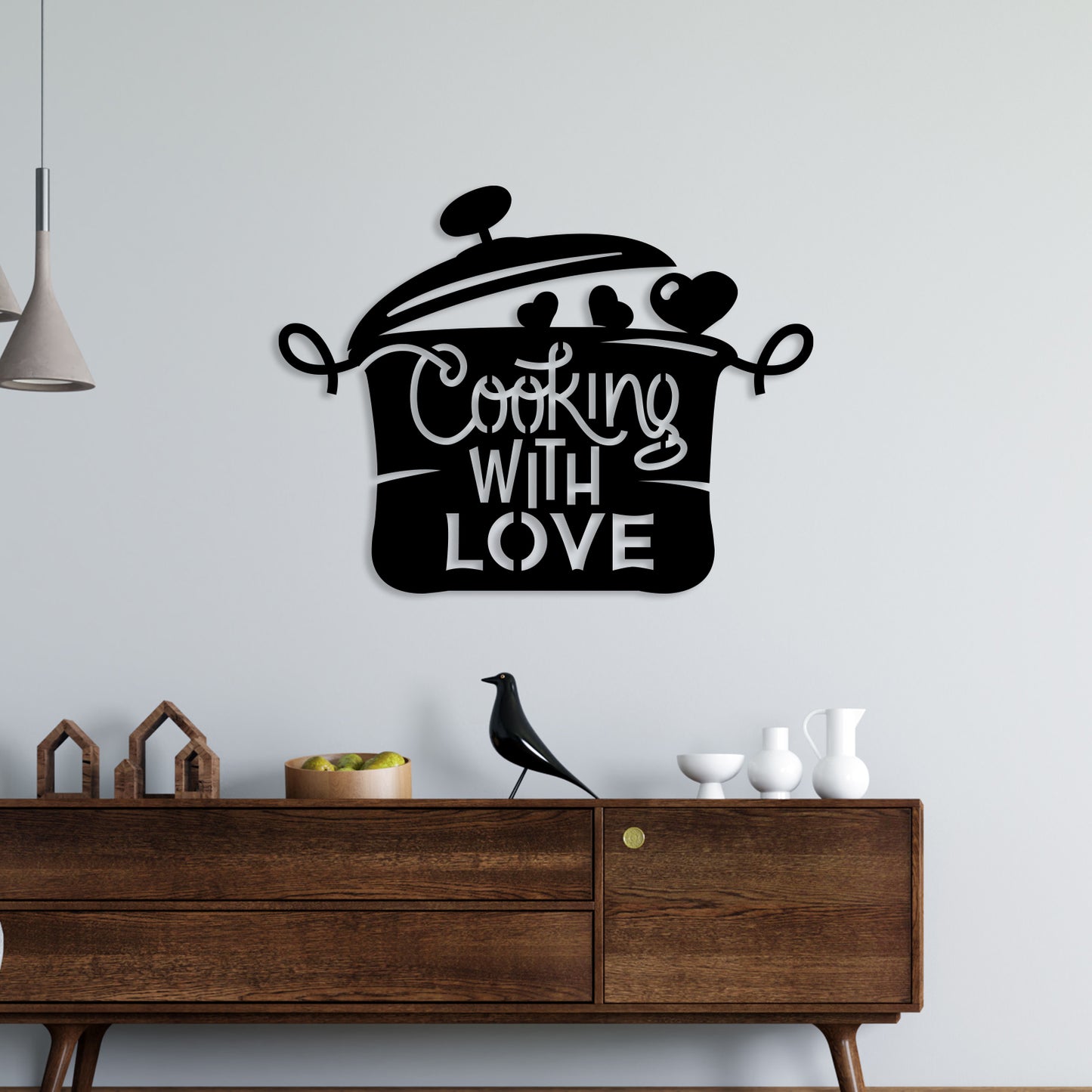 Cooking With Love Metal Wall Art