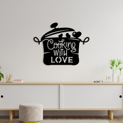 Cooking With Love Metal Wall Art