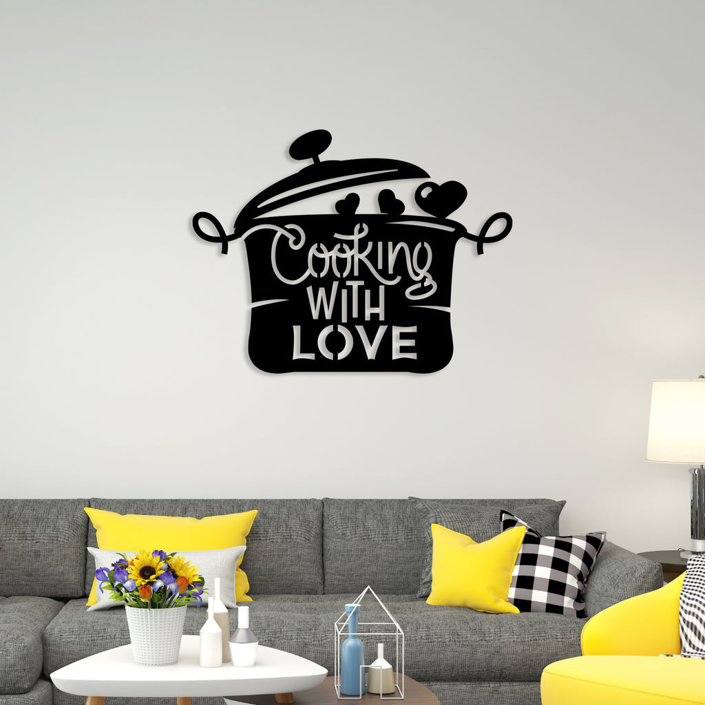 Cooking With Love Metal Wall Art