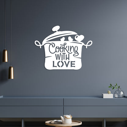 Cooking With Love Metal Wall Art