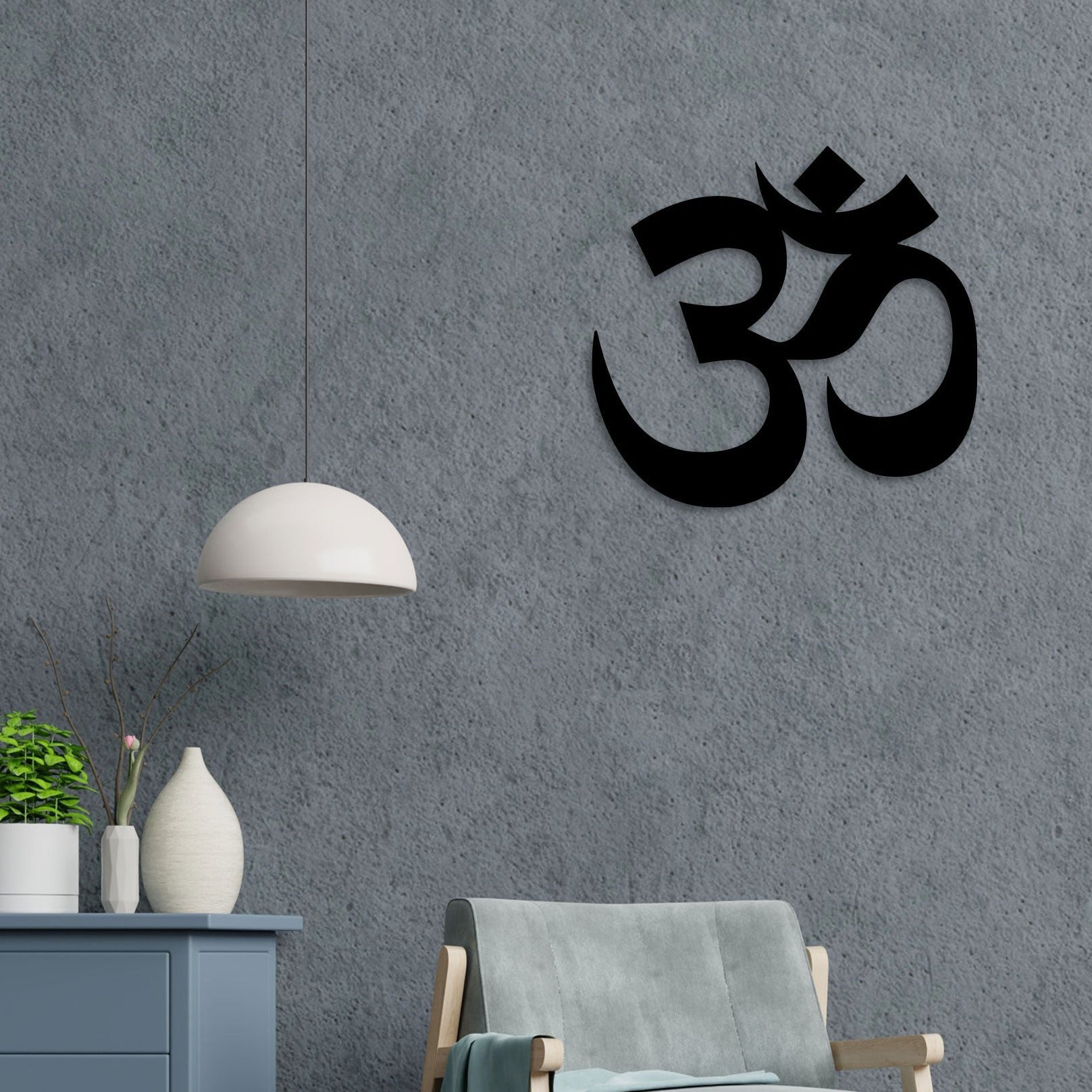 Big Om Metal Wall Art