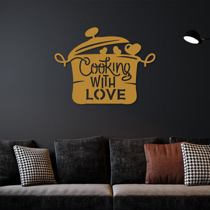 Cooking With Love Metal Wall Art