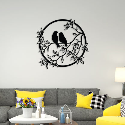 Romantic Beautiful Bird Dual Metal Wall Art