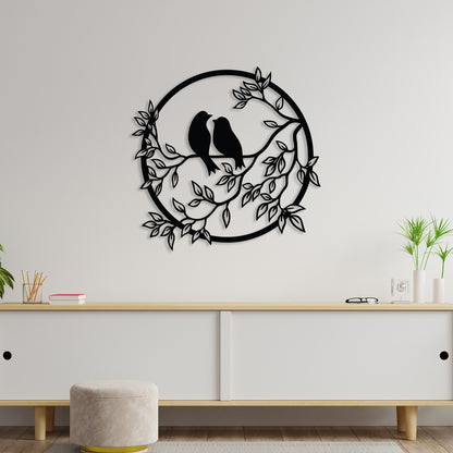 Romantic Beautiful Bird Dual Metal Wall Art