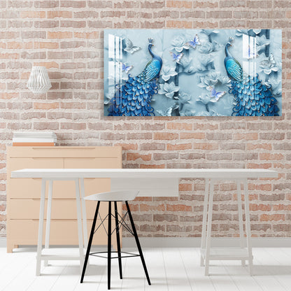 Peacocks & Butterflies Acrylic Wall Art