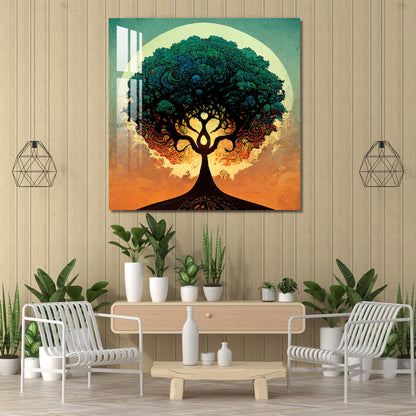 Lush Green Tree Acrylic Wall Art