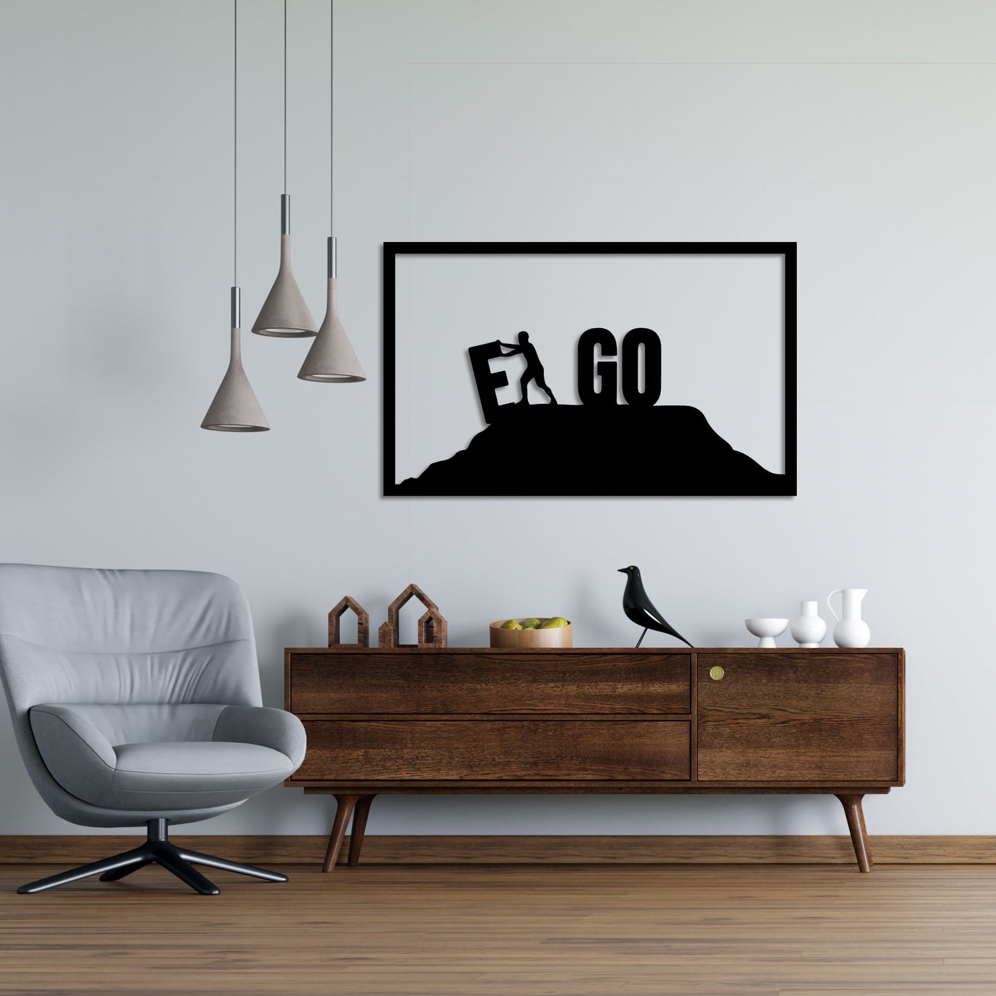 Let GO Your EGO Metal Wall Art