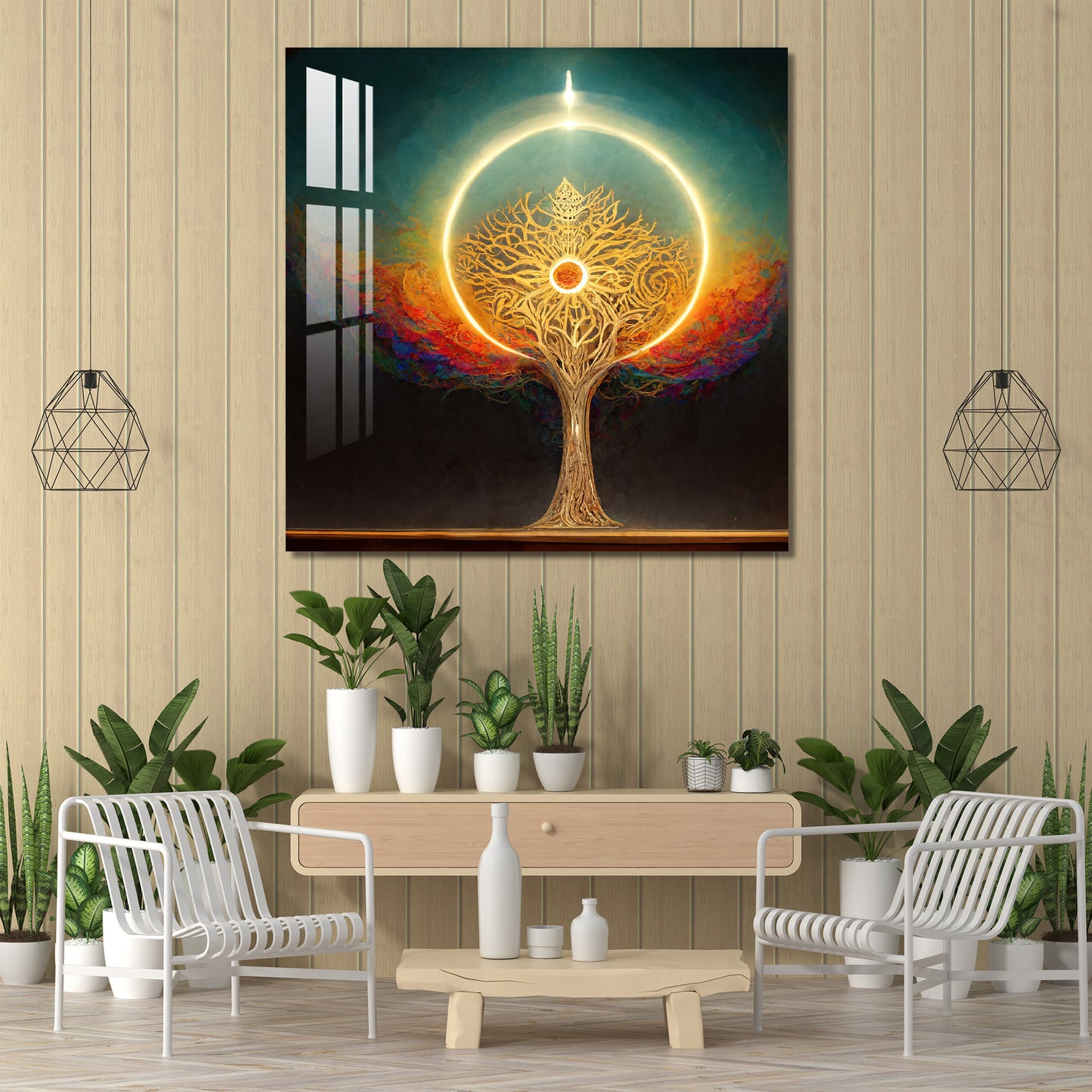 Beautiful Shiny Tree Acrylic Wall Art