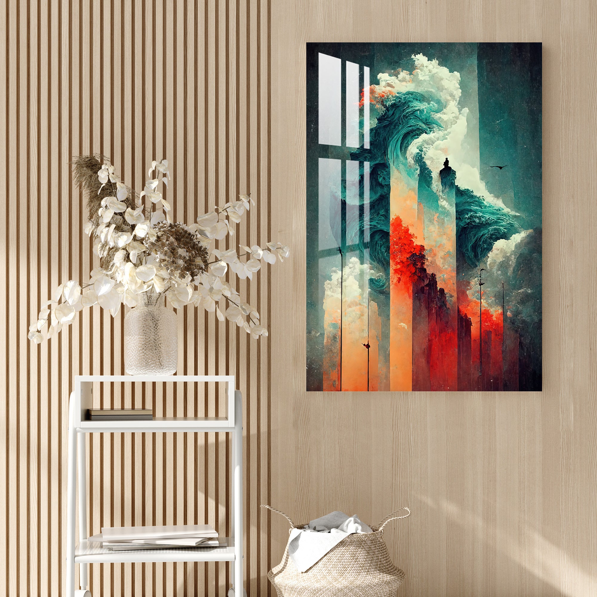 Waves & Fire Acrylic Wall Art