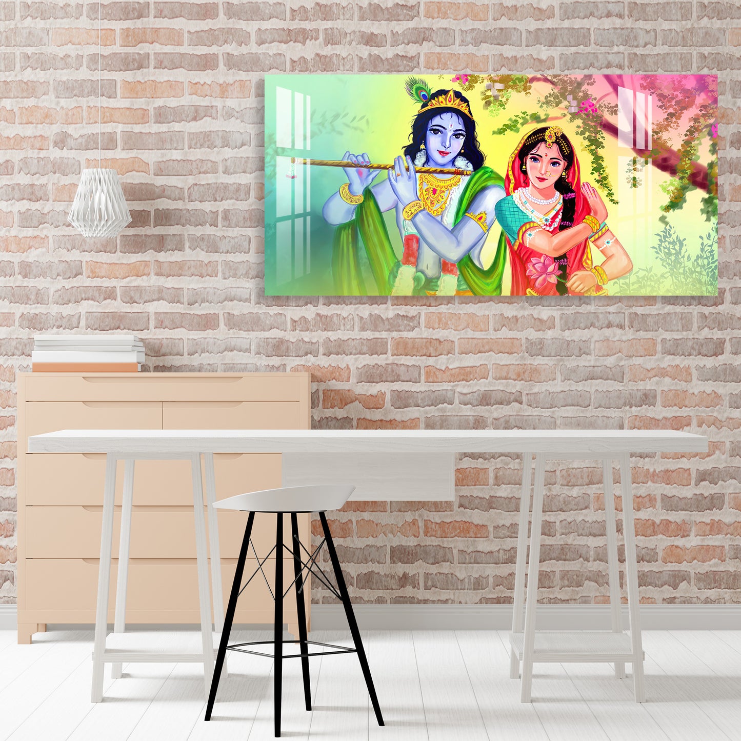 Beautiful Radha Krishna Acrylic Wall Art