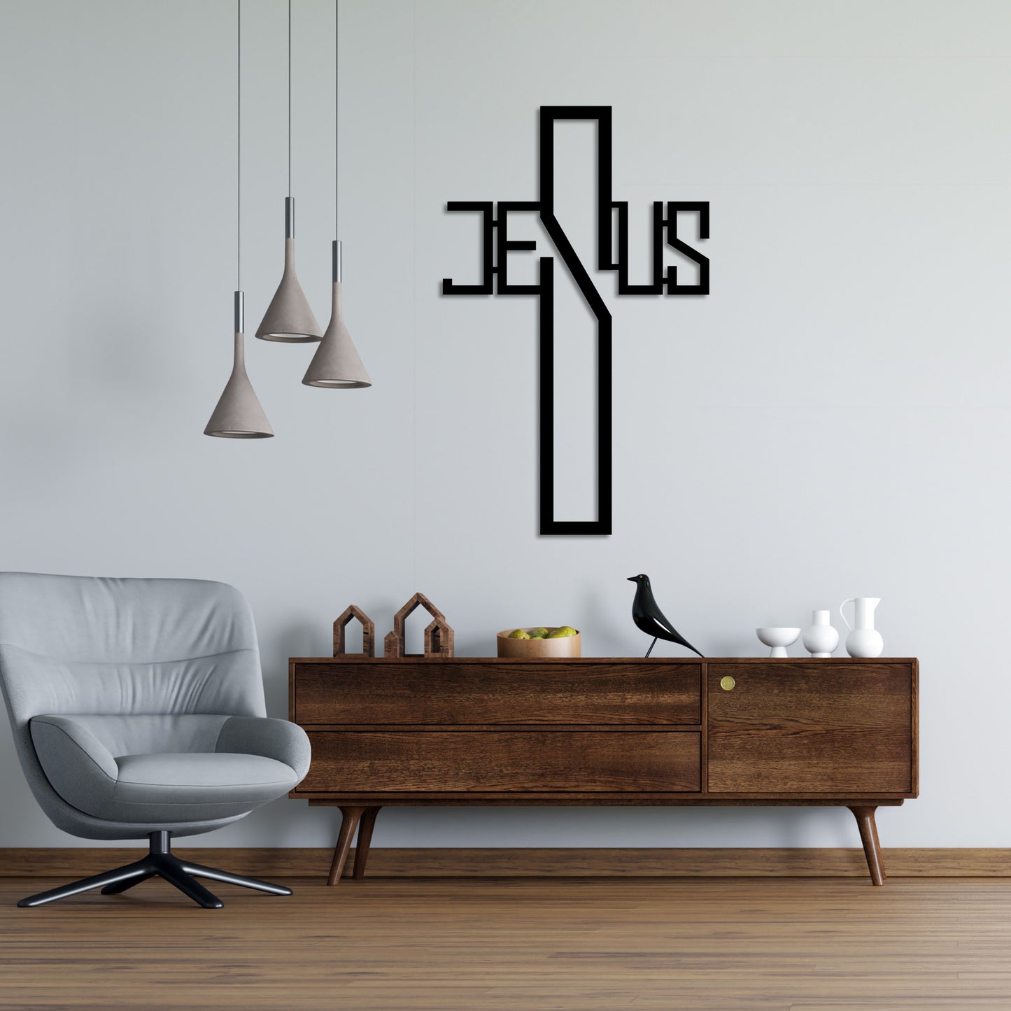 Jesus Cross Metal Wall Art