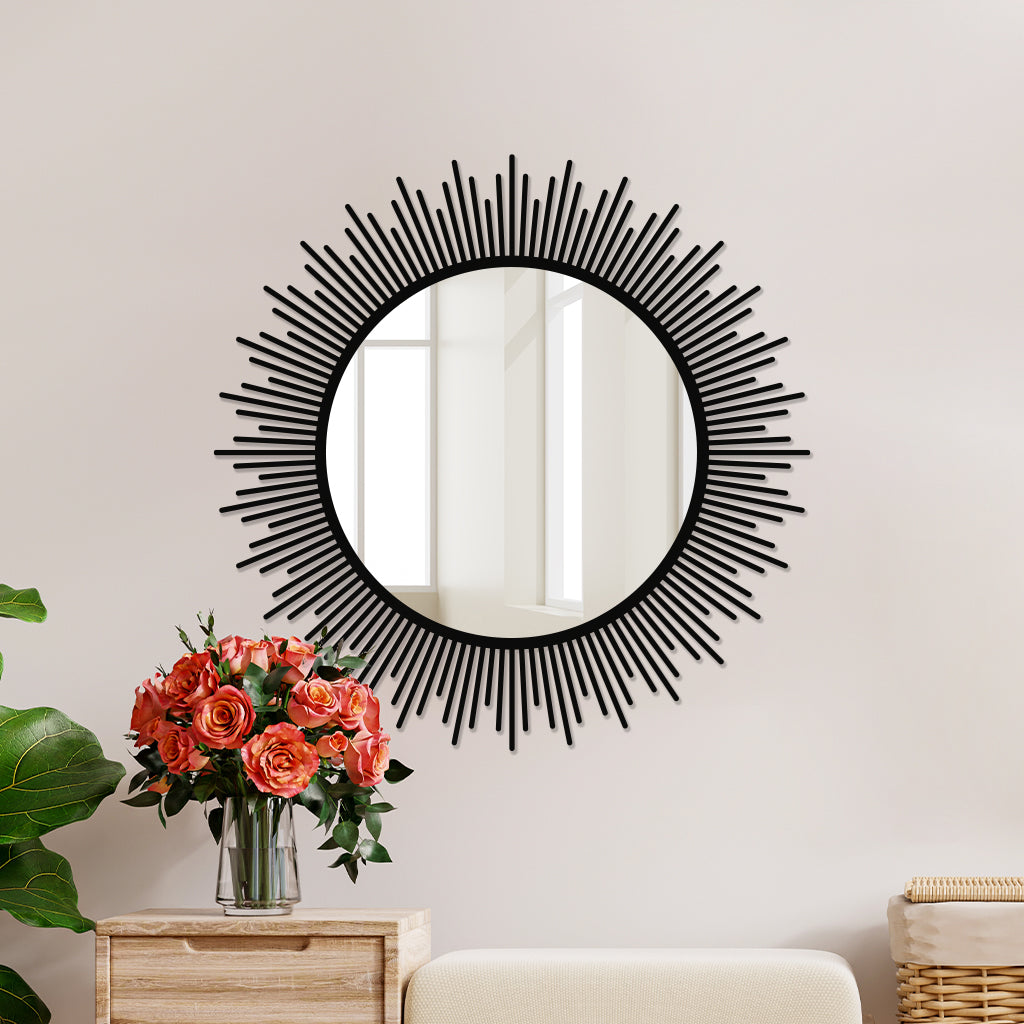 Sunburst Metal Wall Mirror