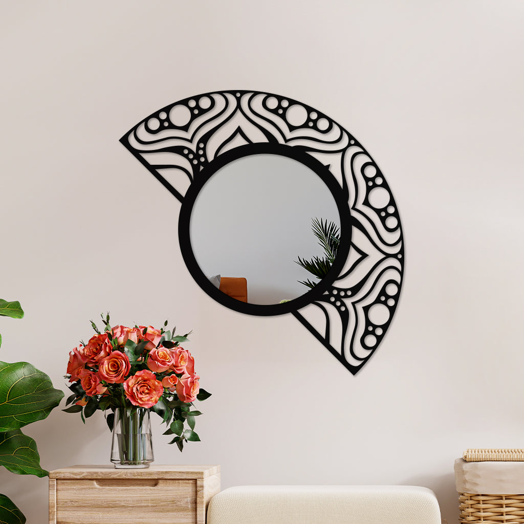 Unique Shaped Metal Wall Mirror