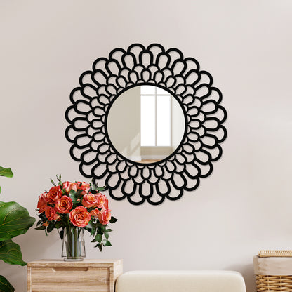 Elegant Round Metal Wall Mirror