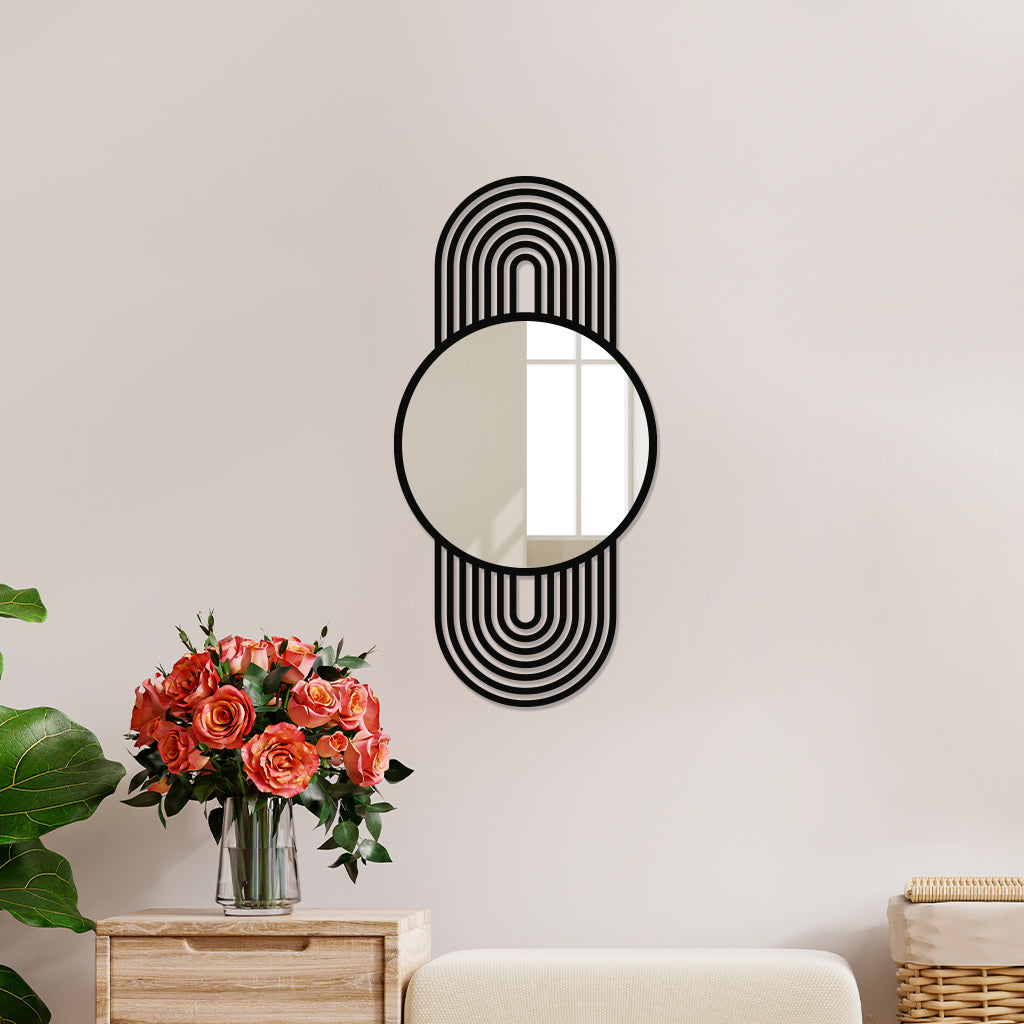 Abstract Modern Metal Wall Mirror