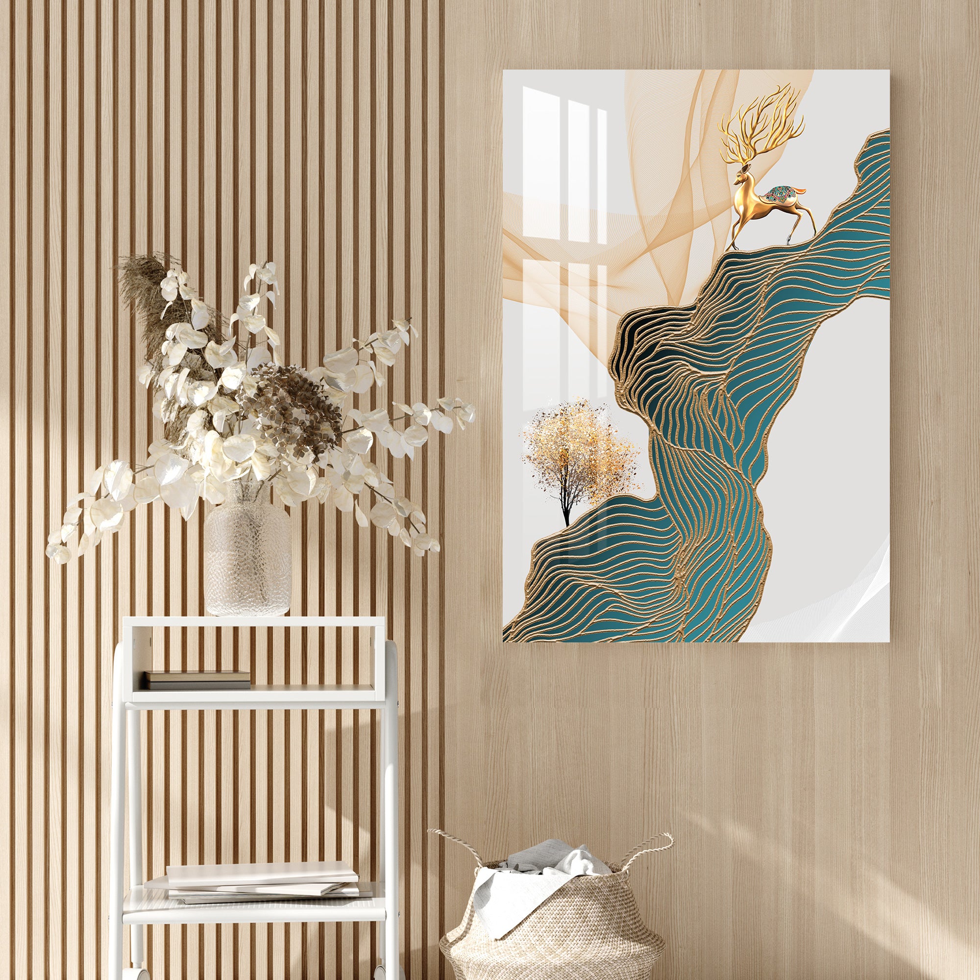 Deer on The Cliff Acrylic Wall Art