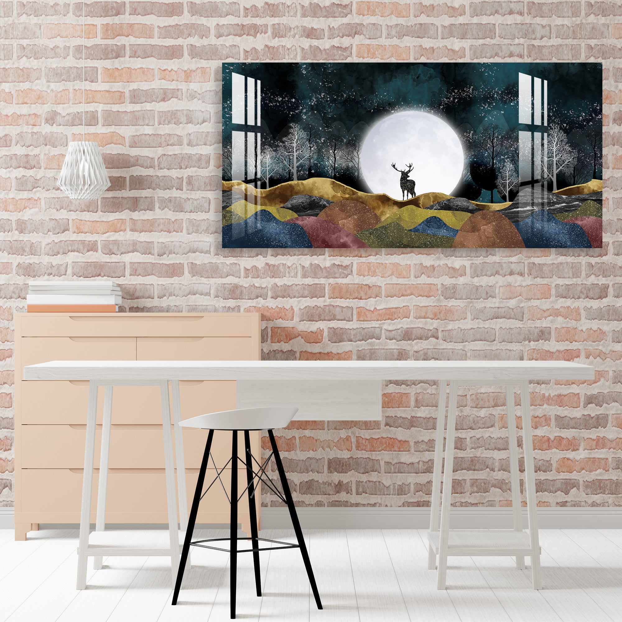 Moonlight Forest Acrylic Wall Art