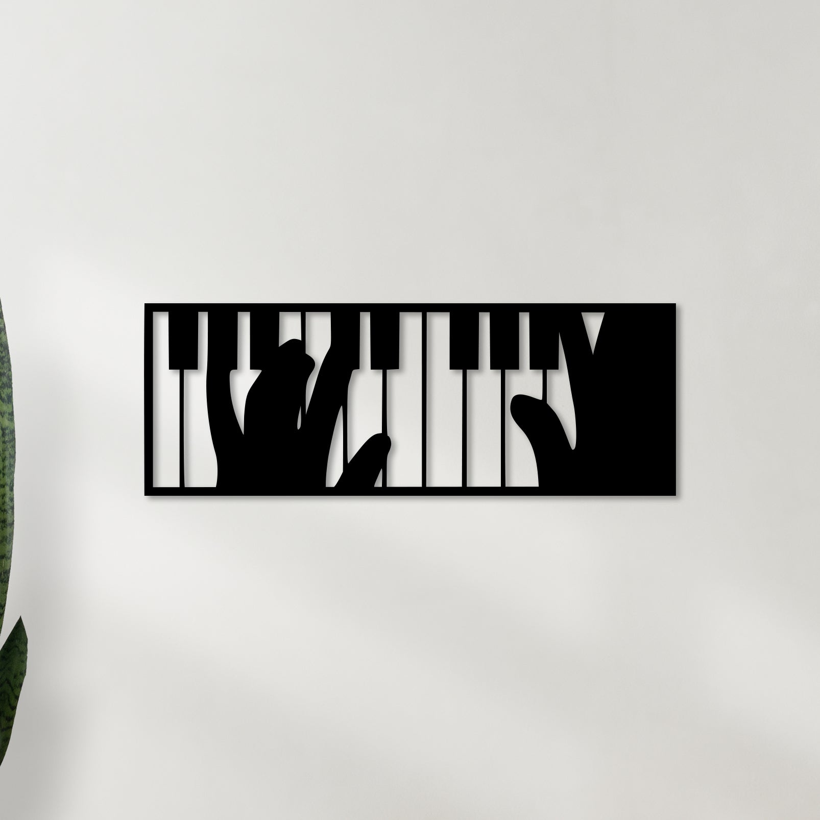 Playing Piano Metal Wall Art