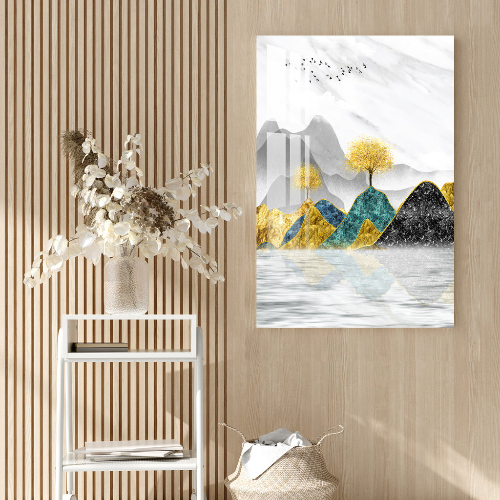 Vibrant Mountains Acrylic Wall Art