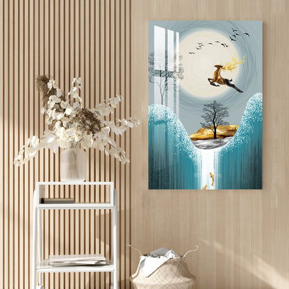 Jumping Deer Acrylic Wall Art