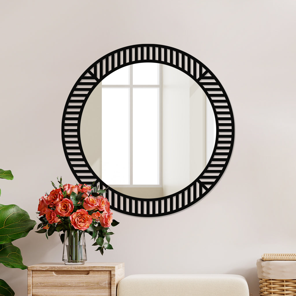 Simple Round Metal Wall Mirror