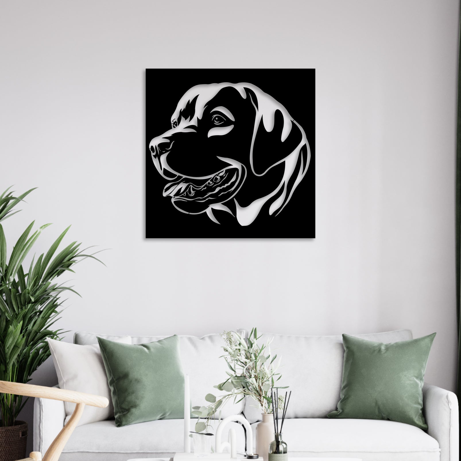 Friendly Dog Metal Wall Art