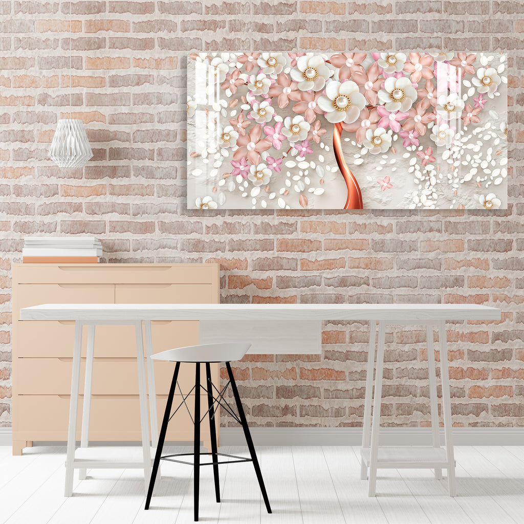 Pearly Flower Acrylic Wall Art