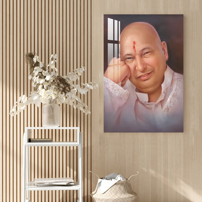 Guruji Bade Mandir Acrylic Wall Art