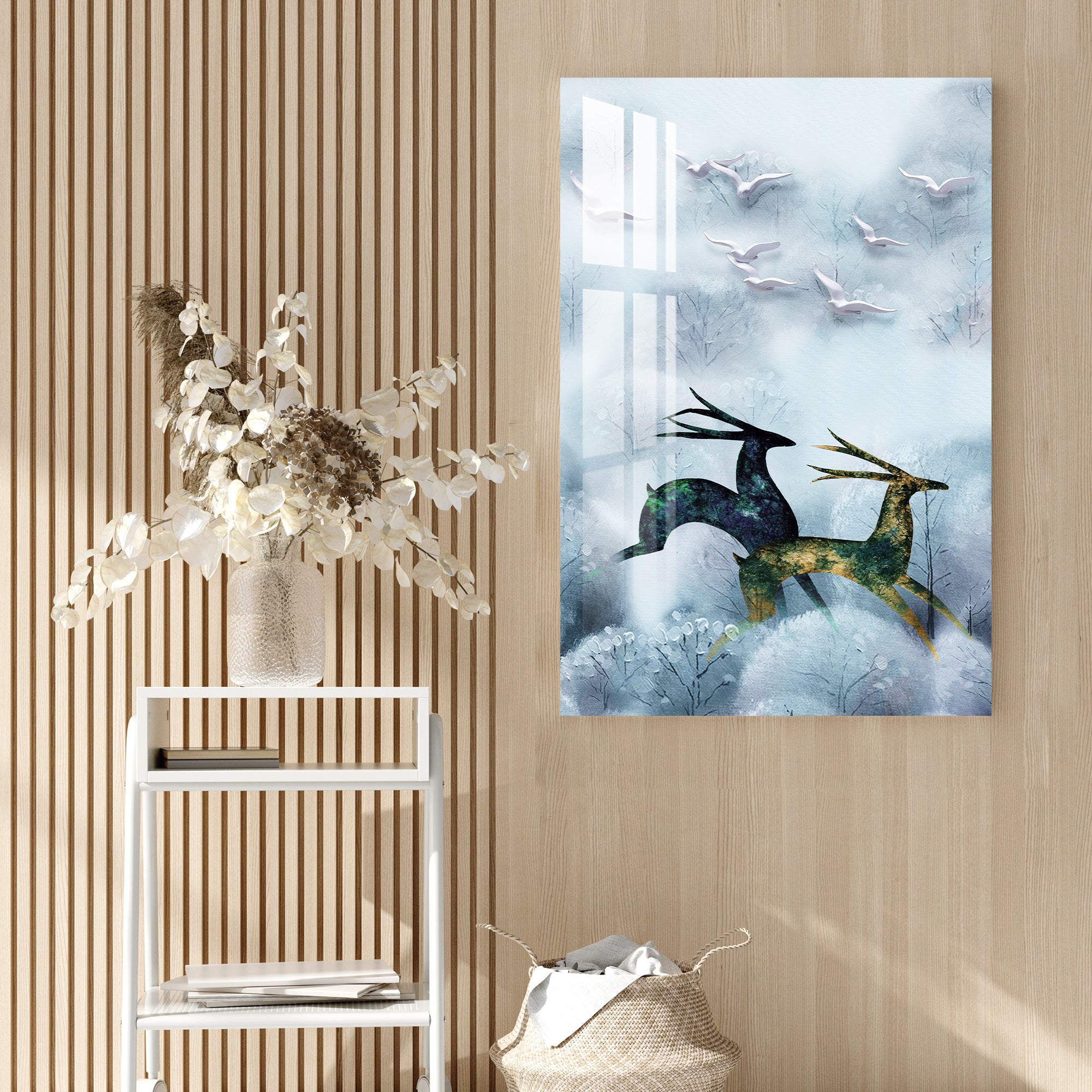 Running Deer Acrylic Wall Art