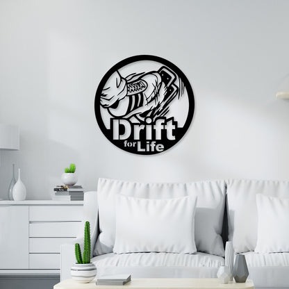 Drift for Life Metal Wall Art