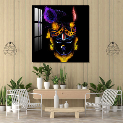 Glowing Shreenathji Acrylic Wall Art