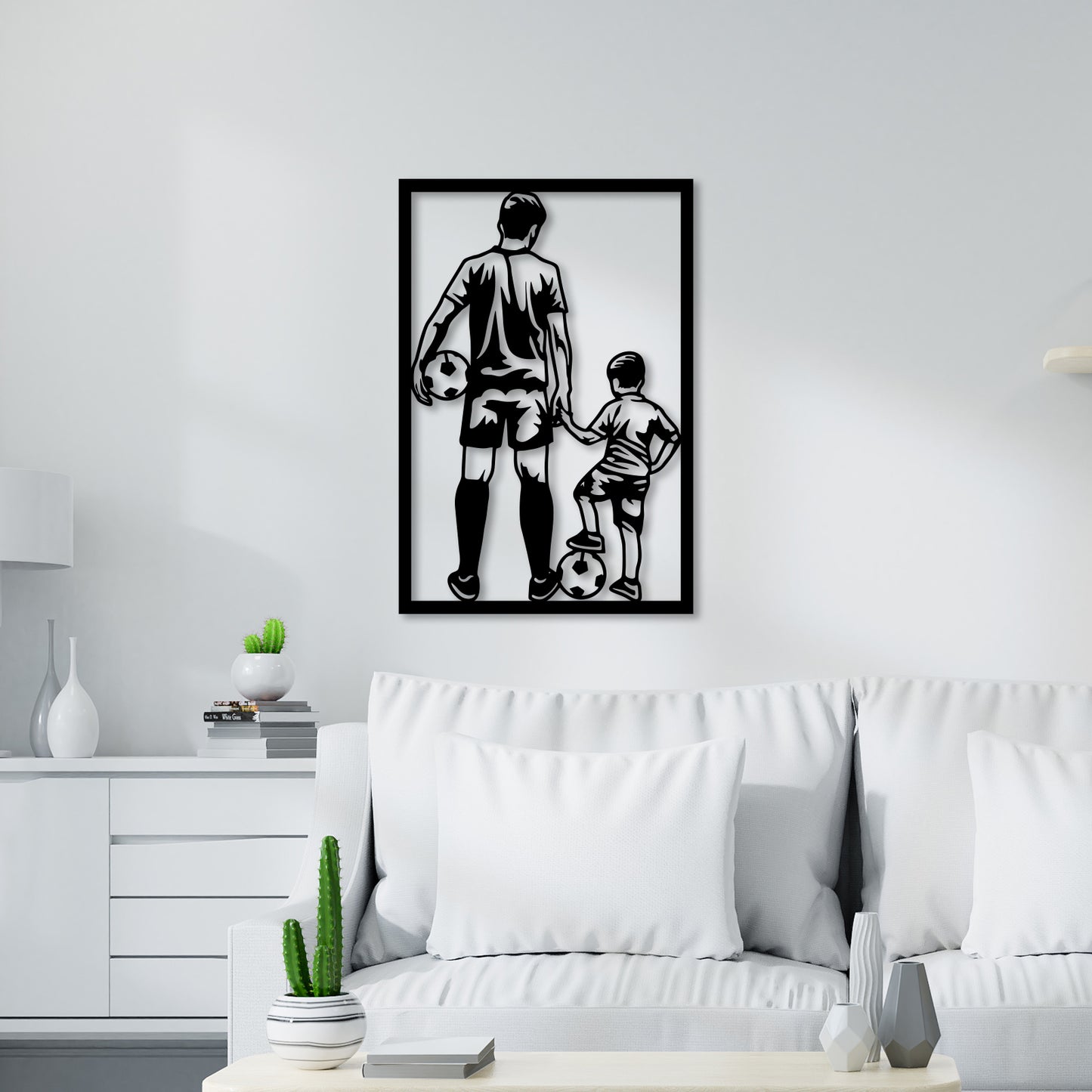 Football Love Metal Wall Art