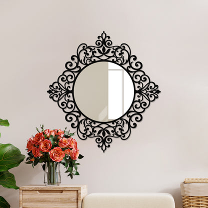 Antique Metal Wall Mirror