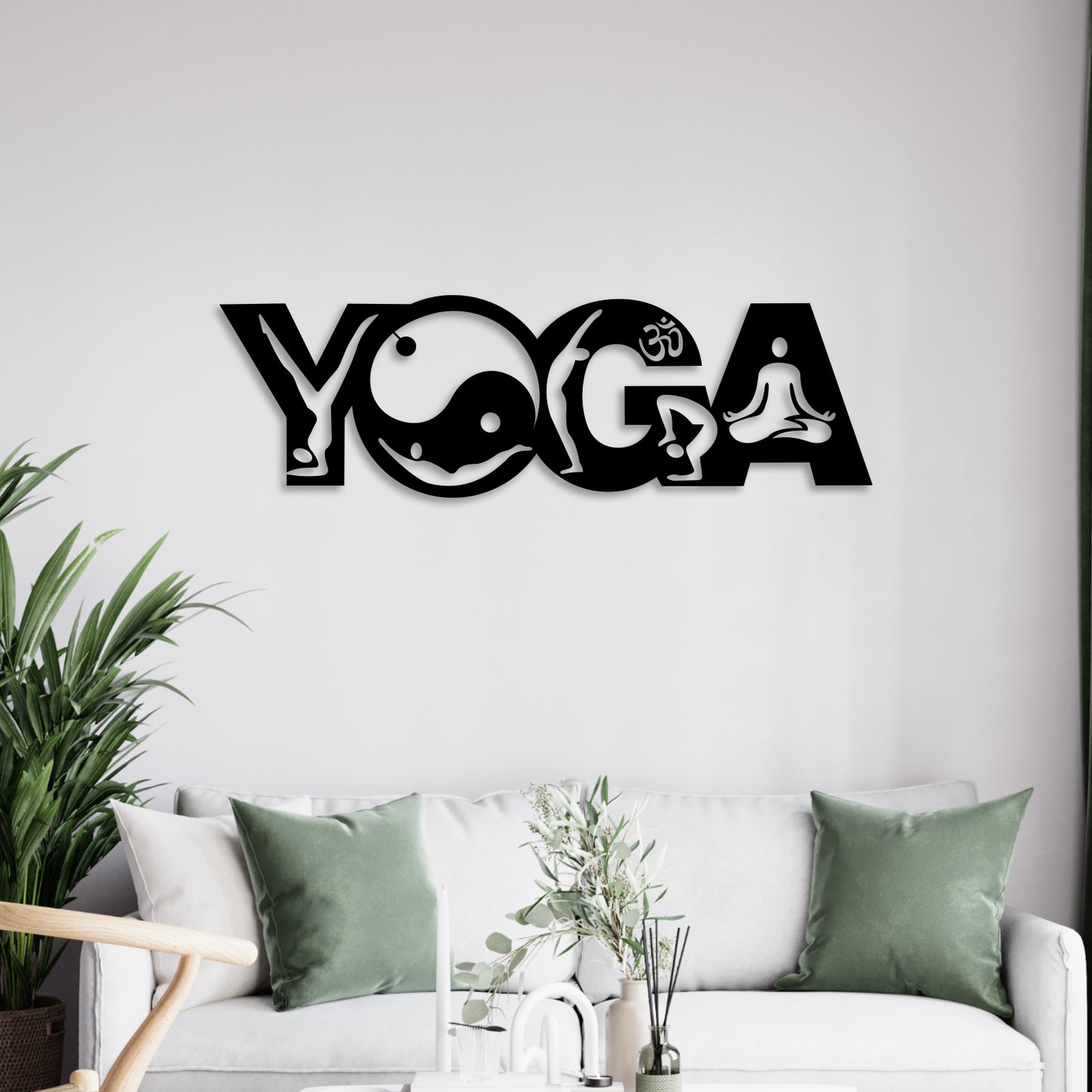 YOGA Word Metal Wall Art