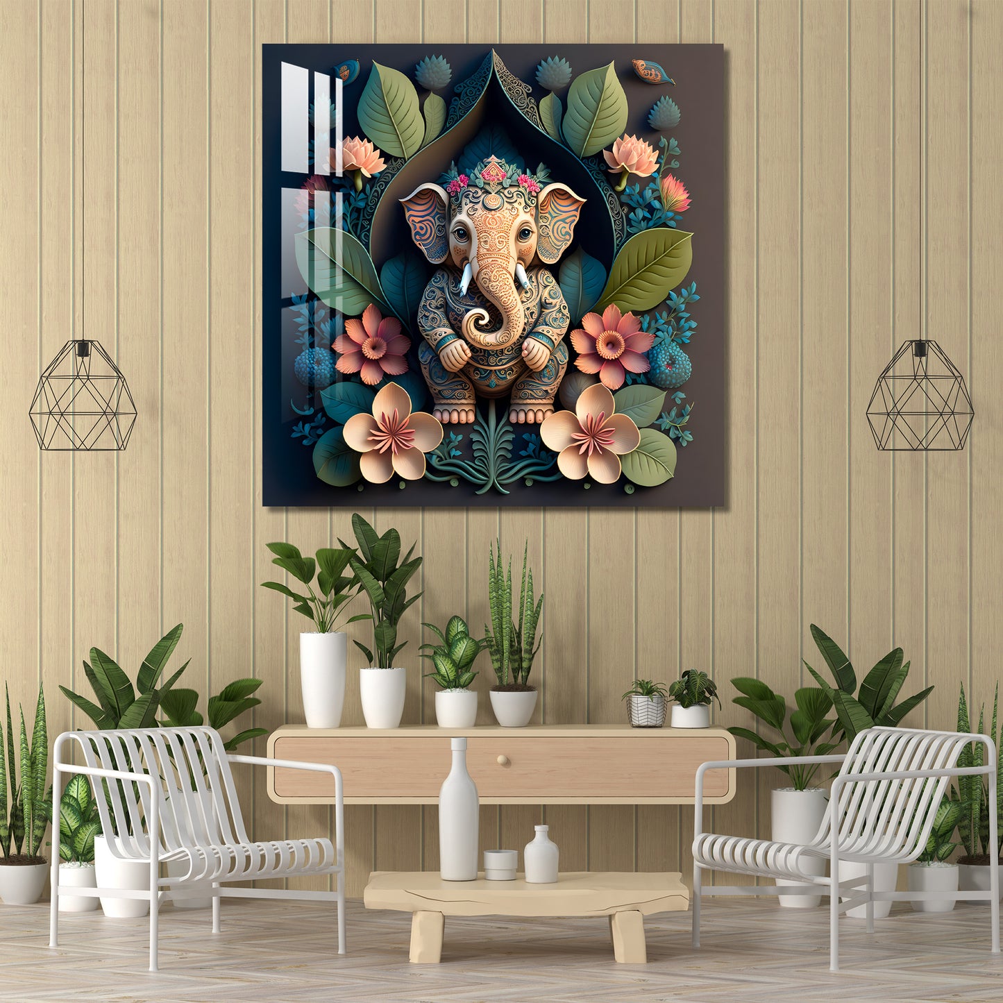 Artistic Ganesha Acrylic Wall Art