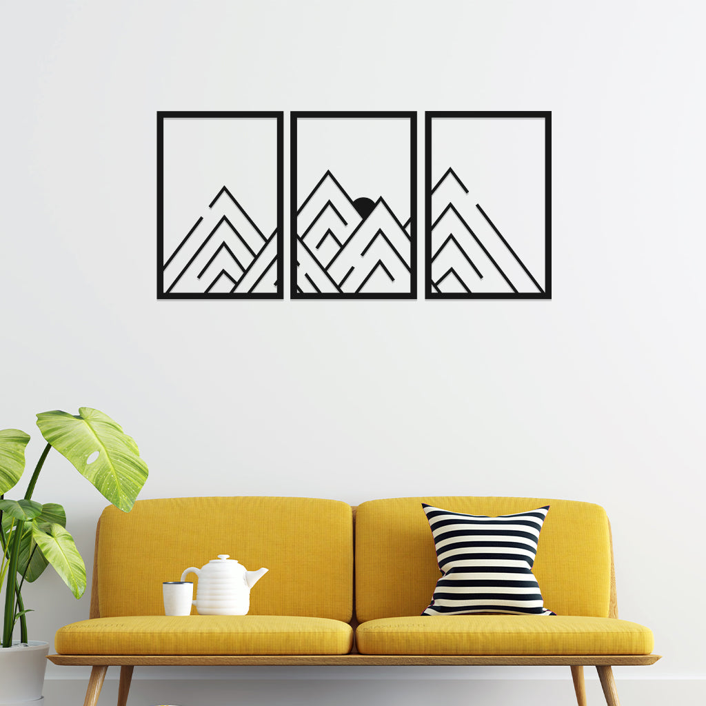 Simplest Mountain View Metal Wall Art