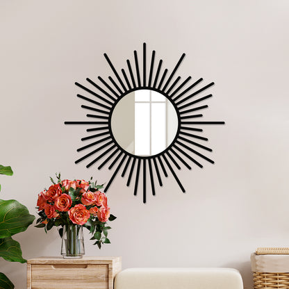 Edgy Strands Metal Wall Mirror