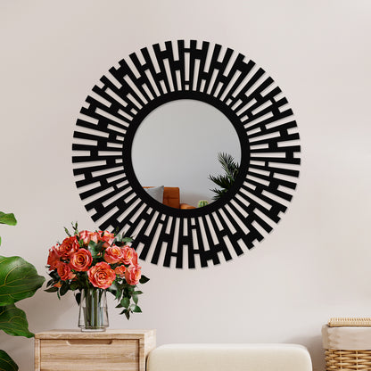 Modern Accent Metal Wall Mirror