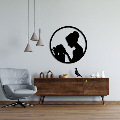 Mother & Daughter Metal Wall Art