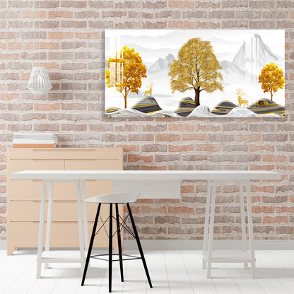 Golden Amaze Acrylic Wall Art