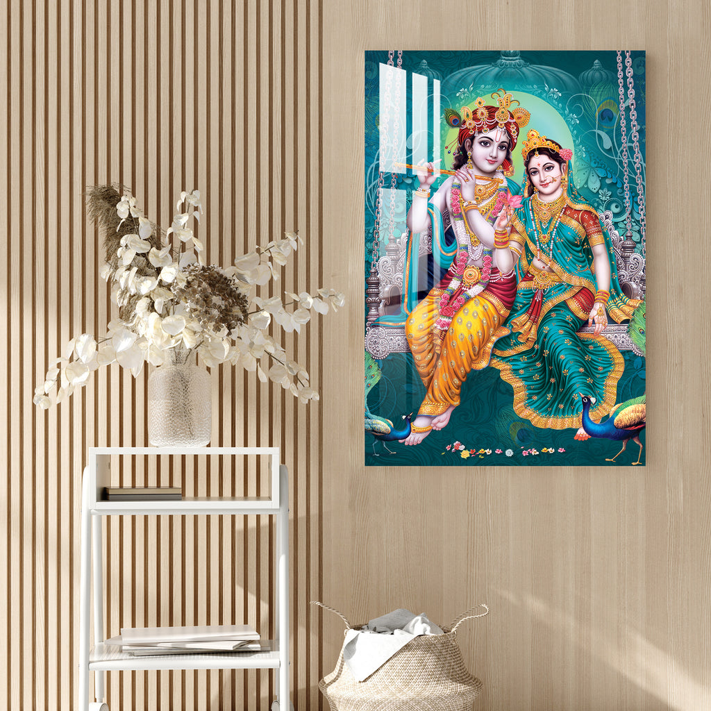 Lord Kanha & Kishori Acrylic Wall Art